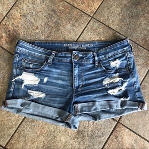 American Eagle Super Low shortie Jean shorts